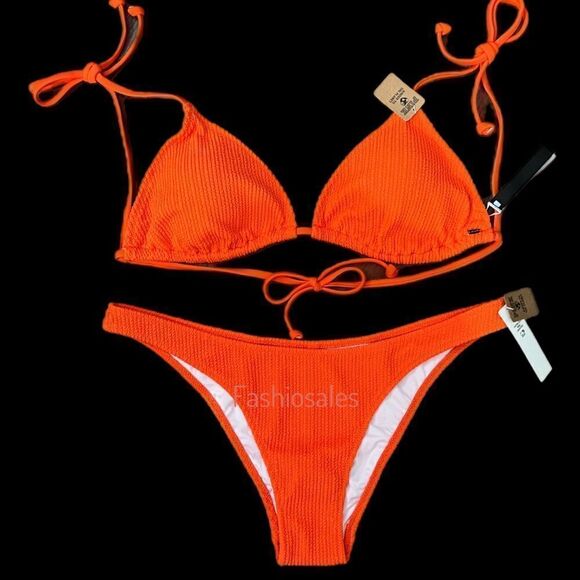 Victoria’s Secret Pink Swim Crinkle Triangle Bikini Top & Itsy bottom Set - Picture 2 of 11